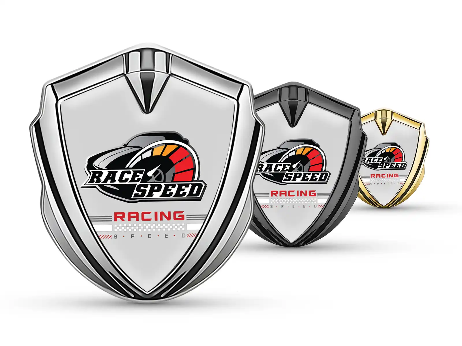Metal Domed Emblem Design Focused Stylish
